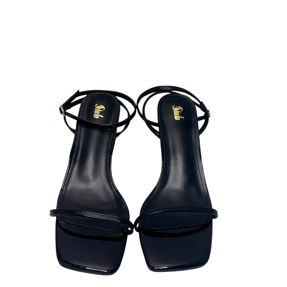 SHEIN Black Strappy Heeled Sandals Size 11. NWOB.